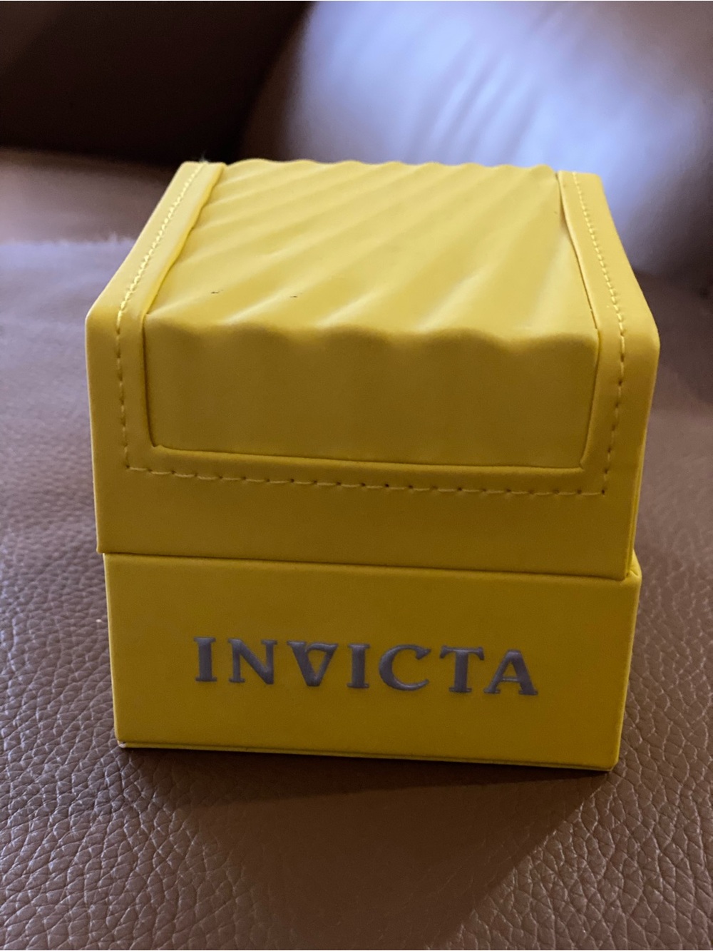 Invicta White and Gold Ladies Watch in Yellow Presentation Box